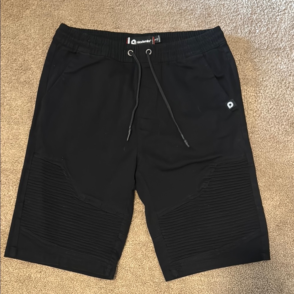 Black Shorts with Drawstring Waistband